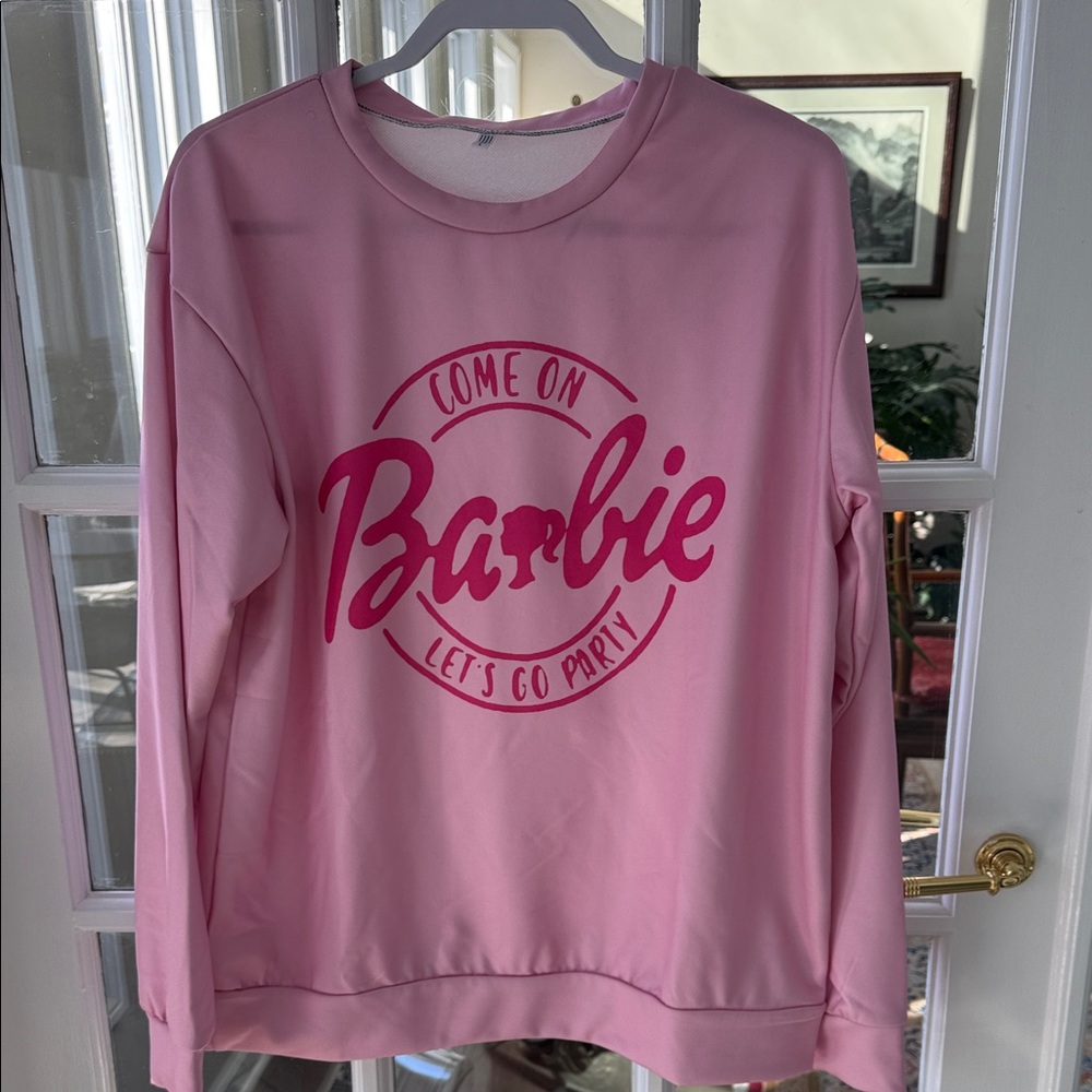 Pink Barbie Sweatshirt Size L